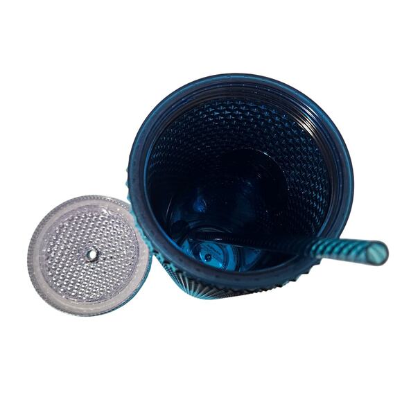 Starbucks 2023 Summer Teal Bling Metallic Studded Venti 24 OZ Cold Tumbler New - Picture 6 of 7